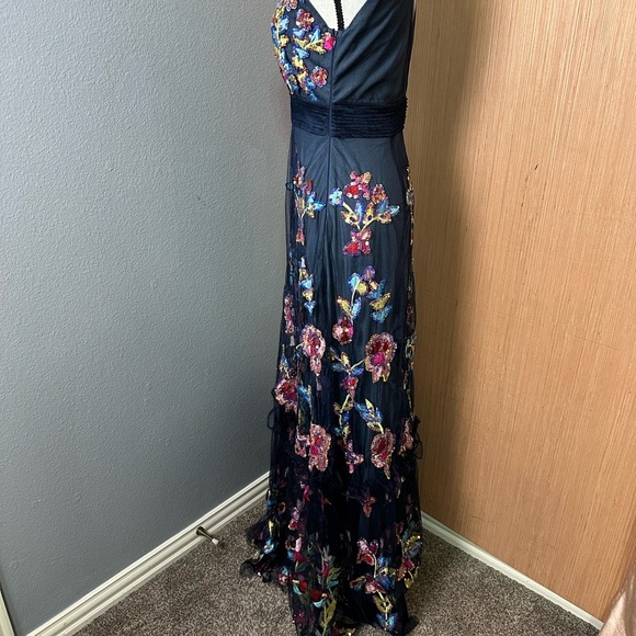 A Star Is Born Embellished Deep Plunge Maxi Dress, Size 10 - Picture 4 of 9